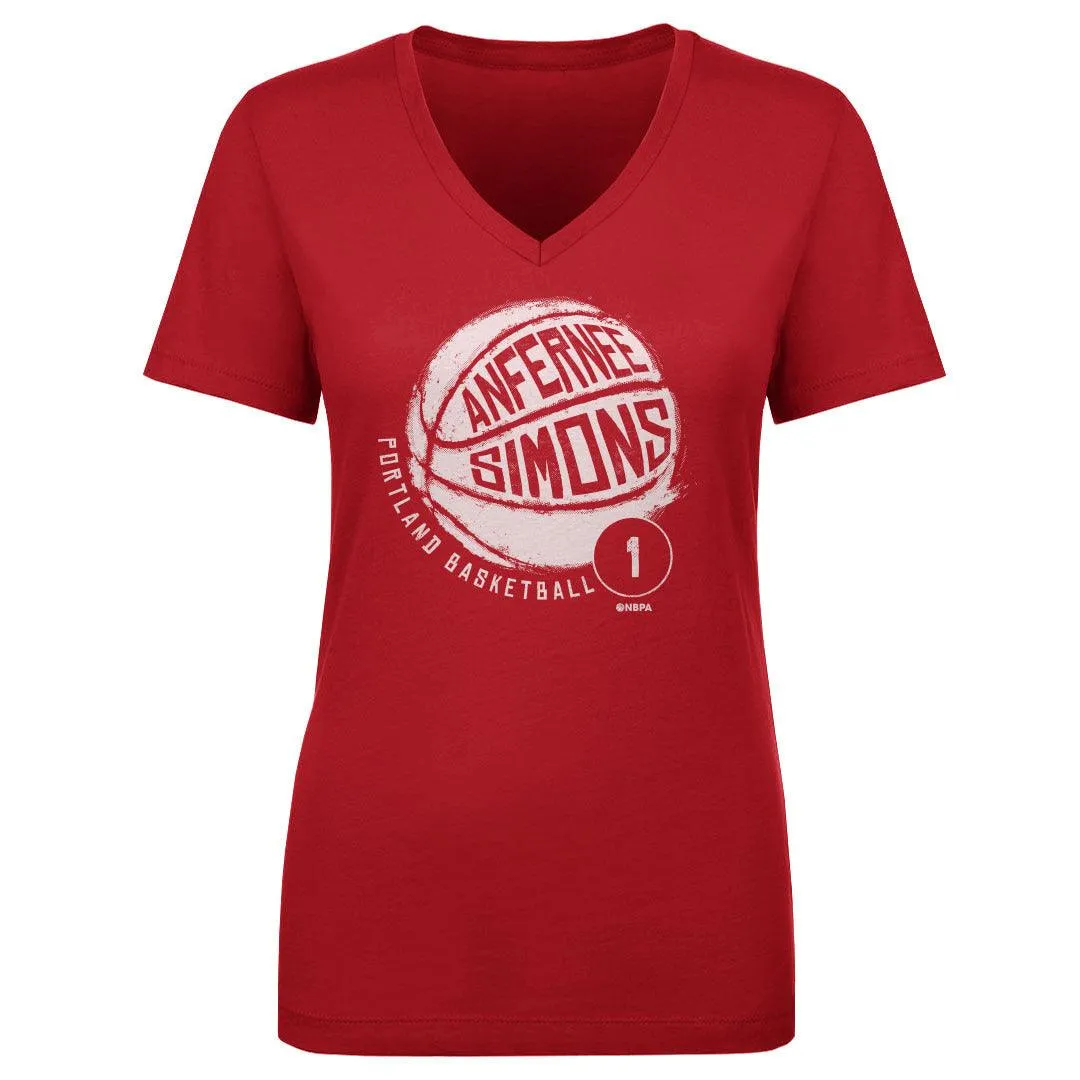 Anfernee Simons Portland Basketball V-Neck Women's T-Shirt