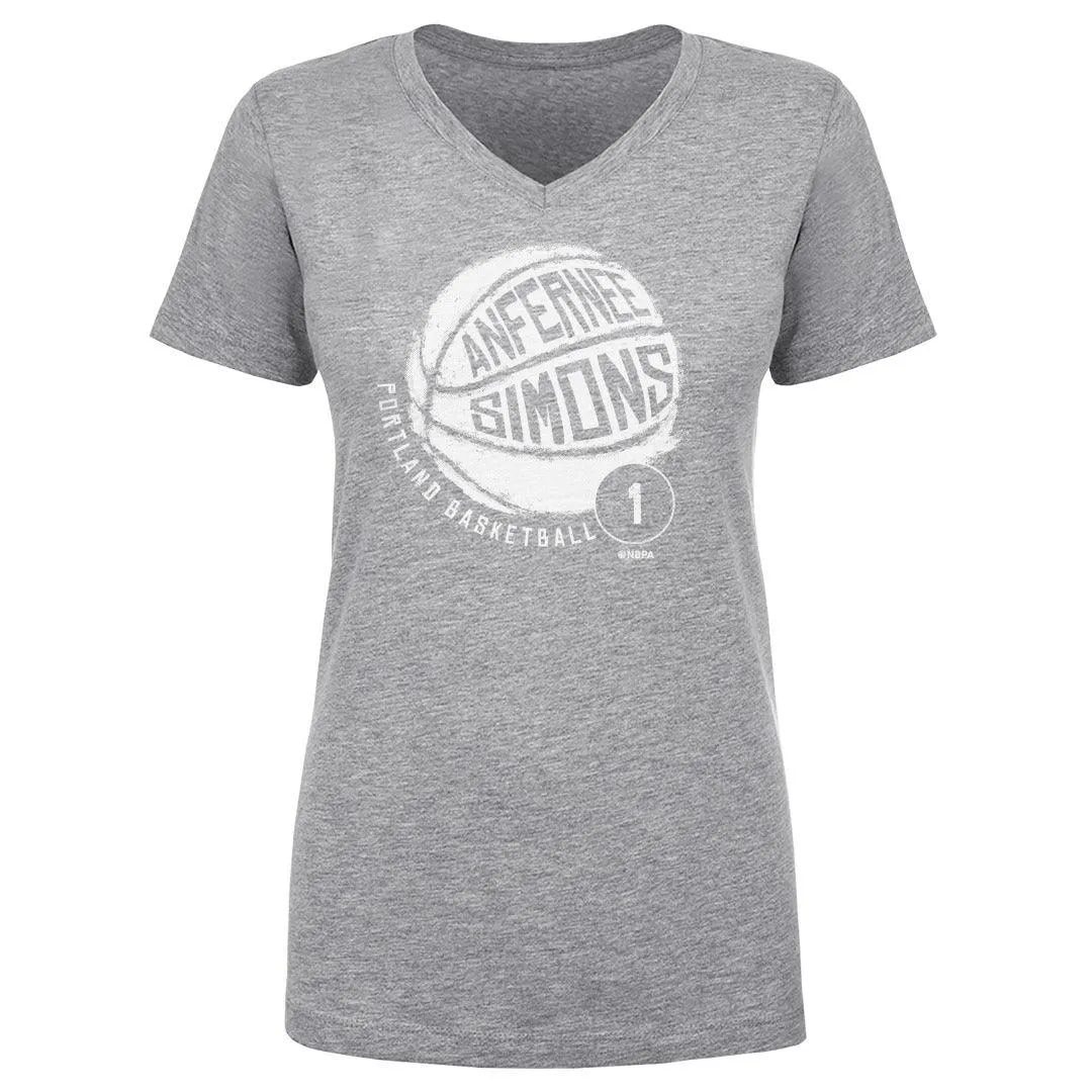 Anfernee Simons Portland Basketball V-Neck Women's T-Shirt