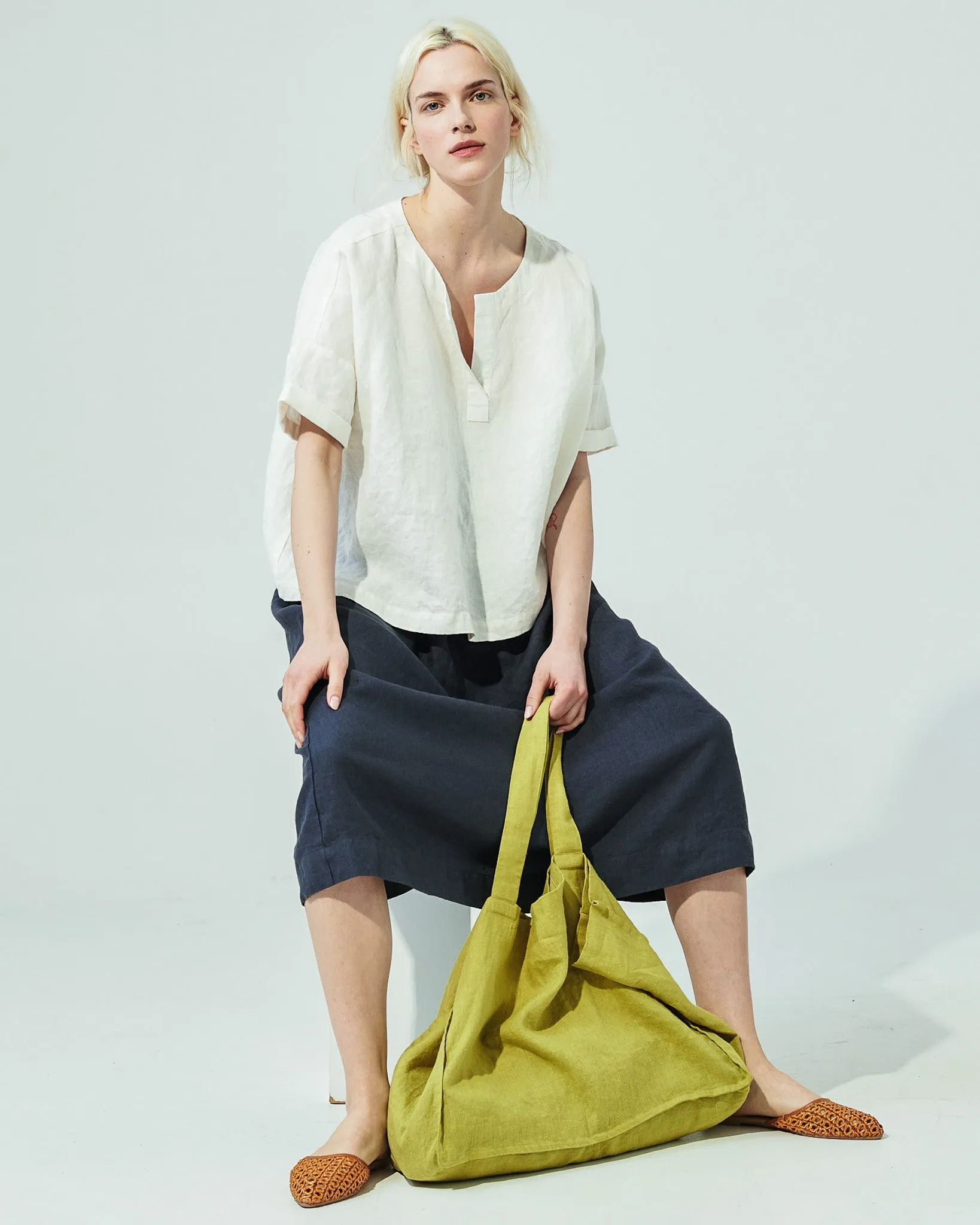 AURORA oversized linen top