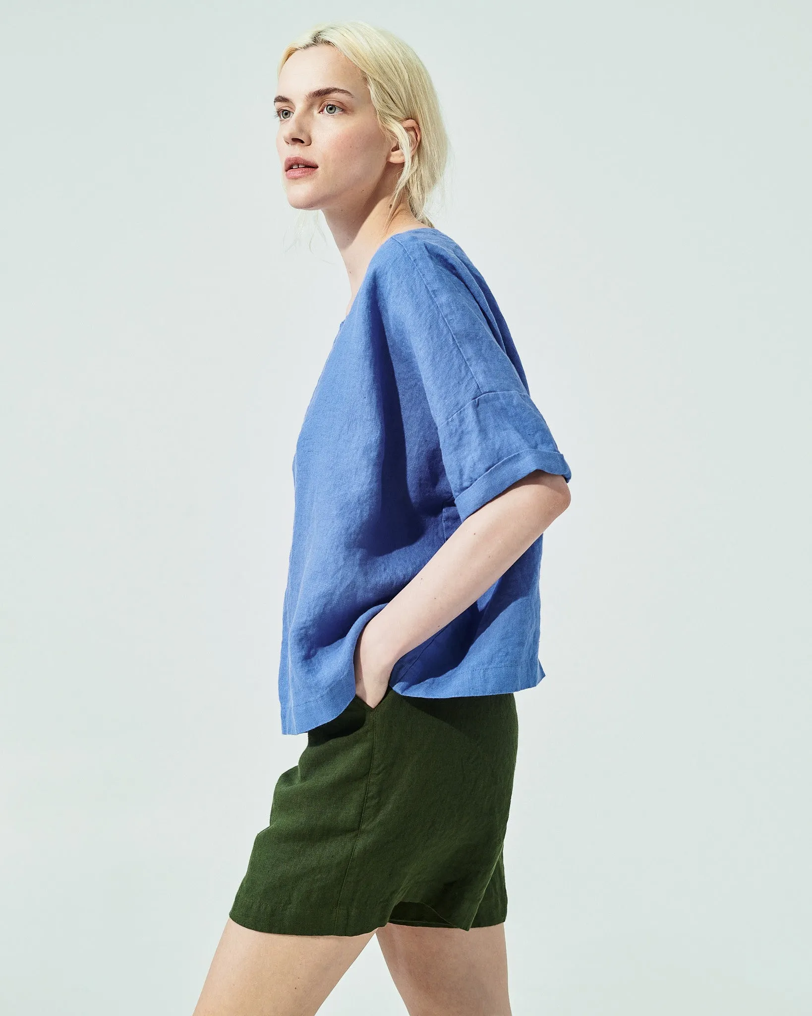 AURORA oversized linen top