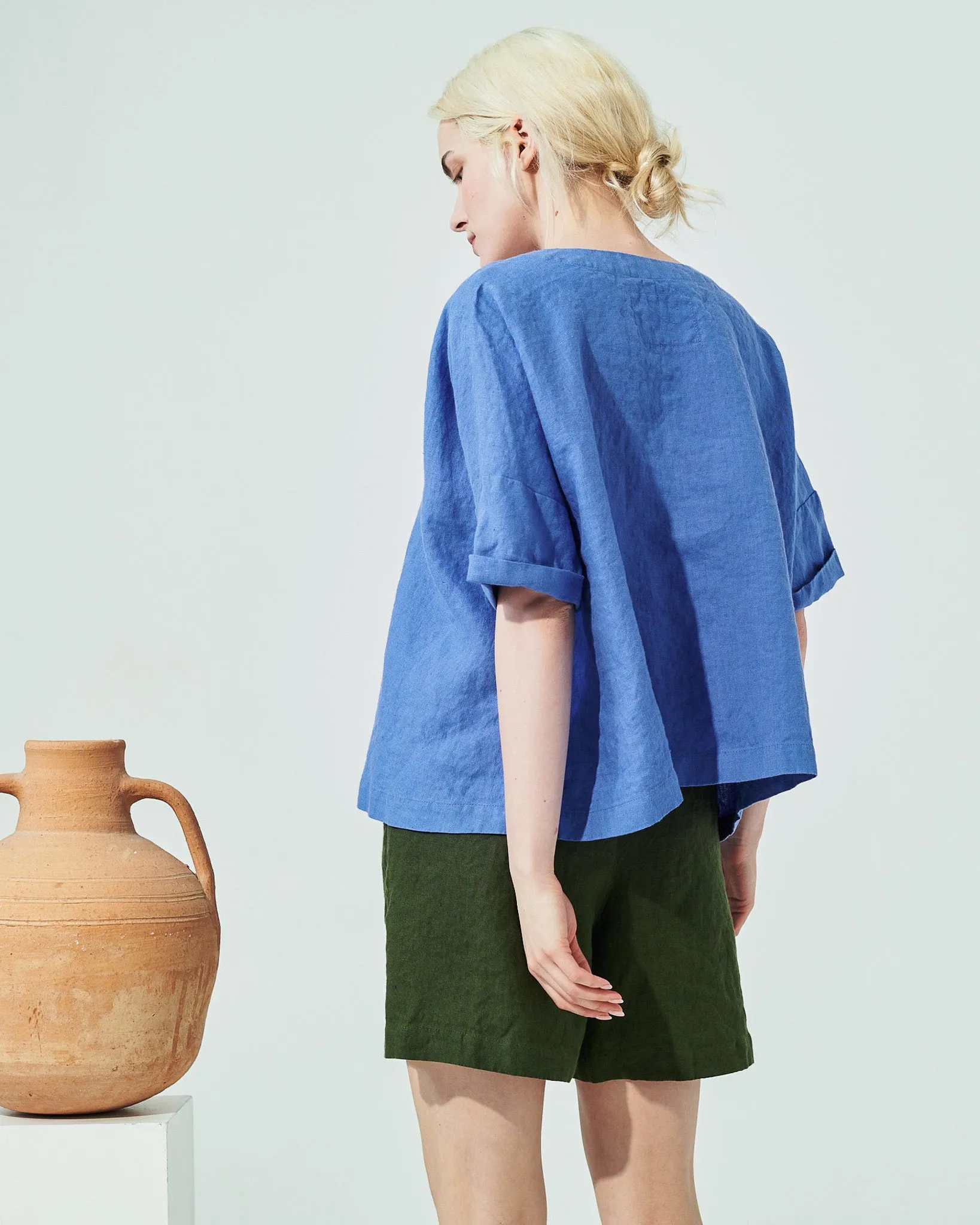 AURORA oversized linen top