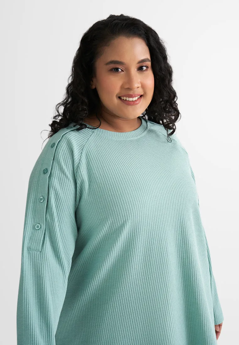 Bertha Shoulder Buttons Knitted Top