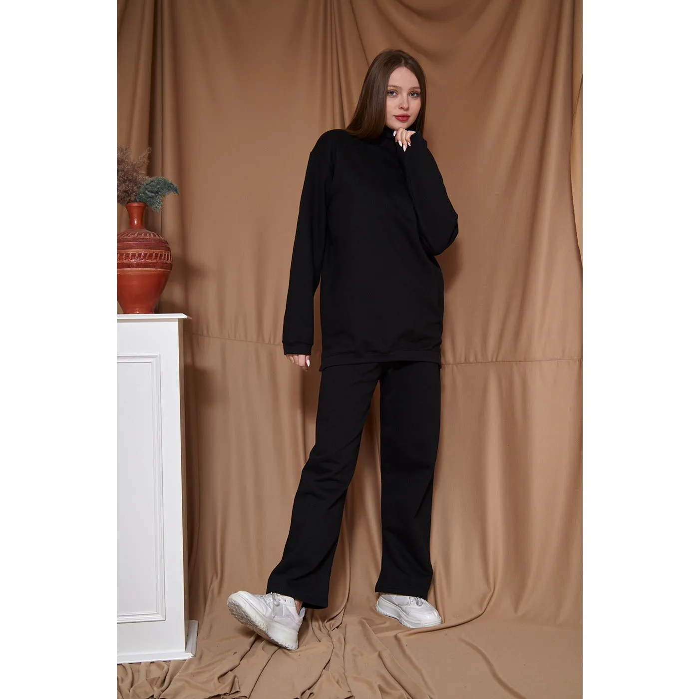 Black Oversized Co-Ord Set