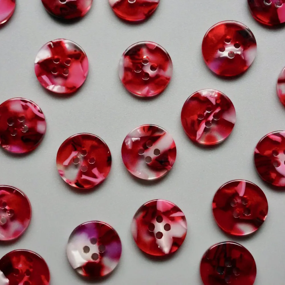 Cherry Bomb - Pack of 15 - 15mm Shirting Buttons