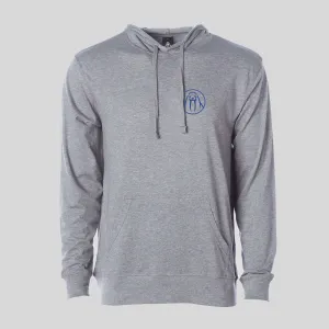 CIRCLE LOGO HEATHER/ROYAL LIGHTWEIGHT HOODIE