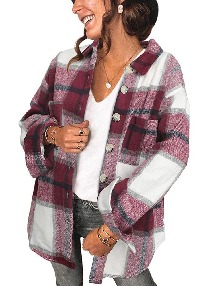 Corduroy Long Sleeve Button Down Jackets