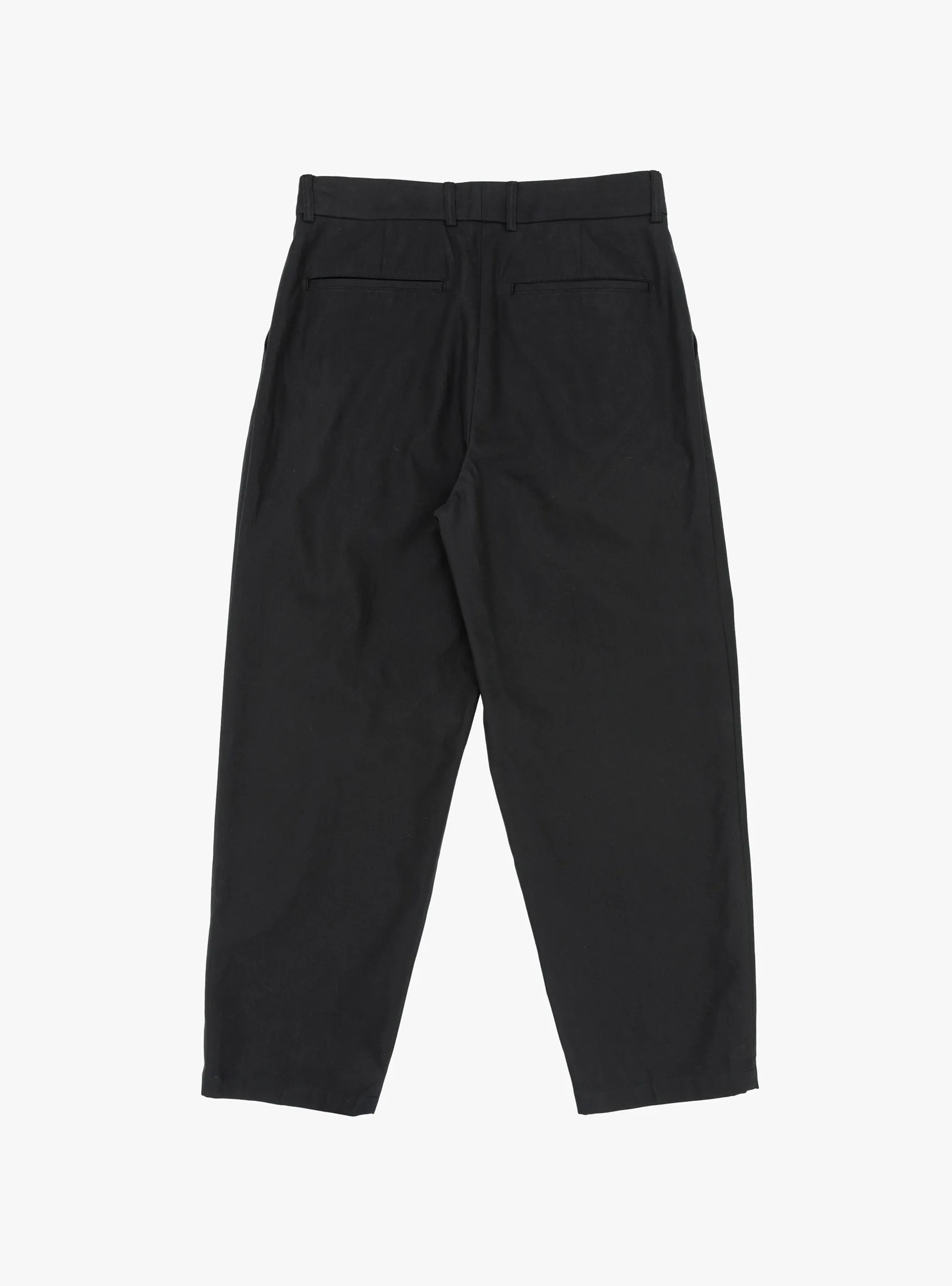 Deep Tuck Pressed Pants Black Navy