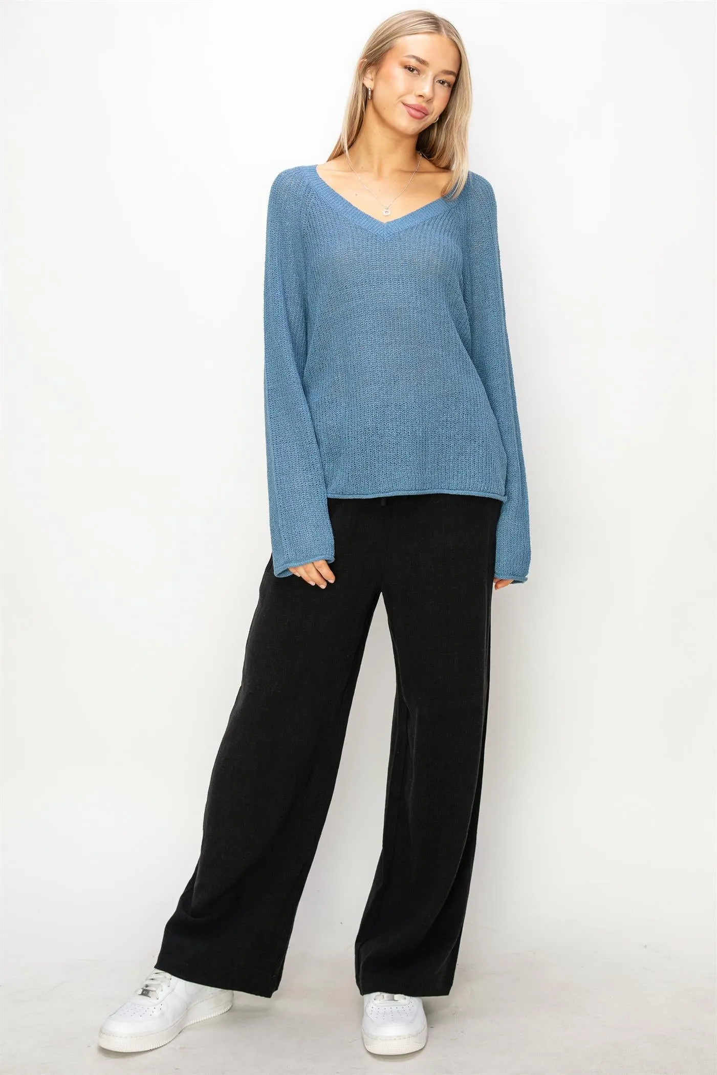 DZ24A852-Long Sleeve Oversized Sweater