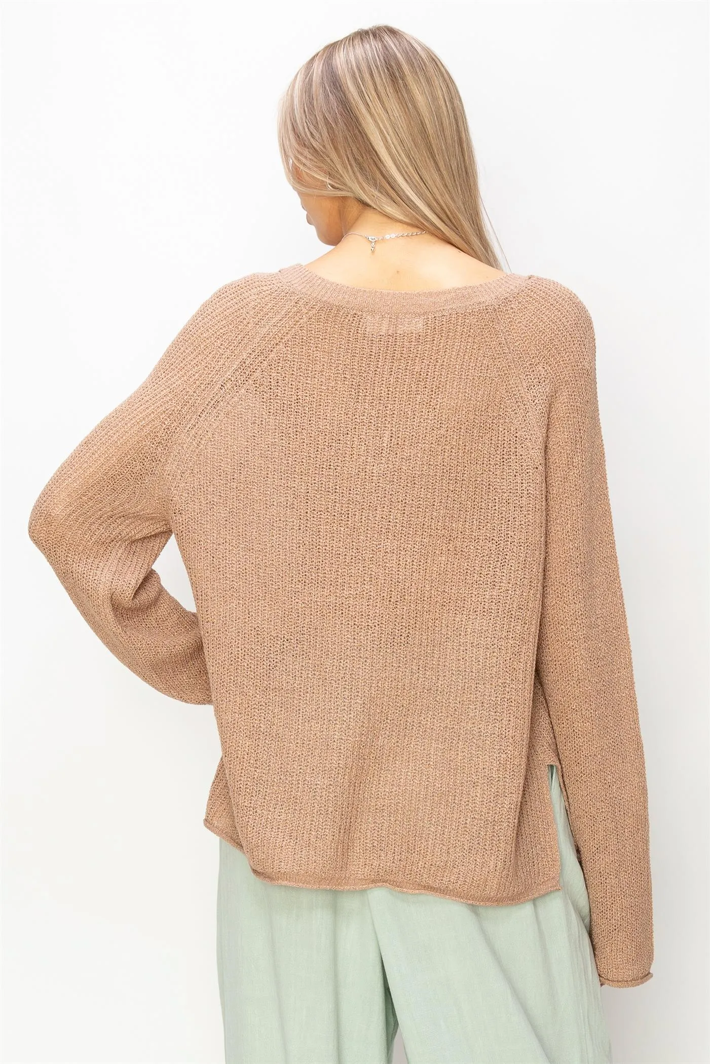 DZ24A852-Long Sleeve Oversized Sweater