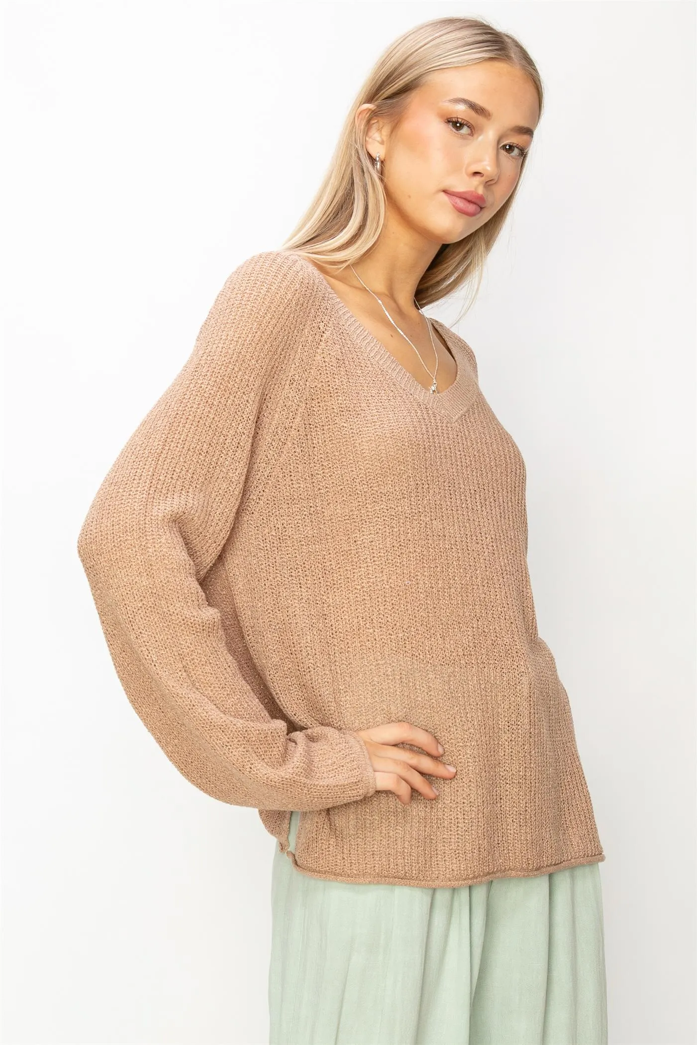 DZ24A852-Long Sleeve Oversized Sweater