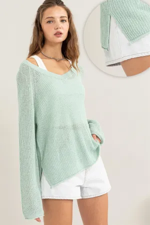 DZ24A852-Long Sleeve Oversized Sweater