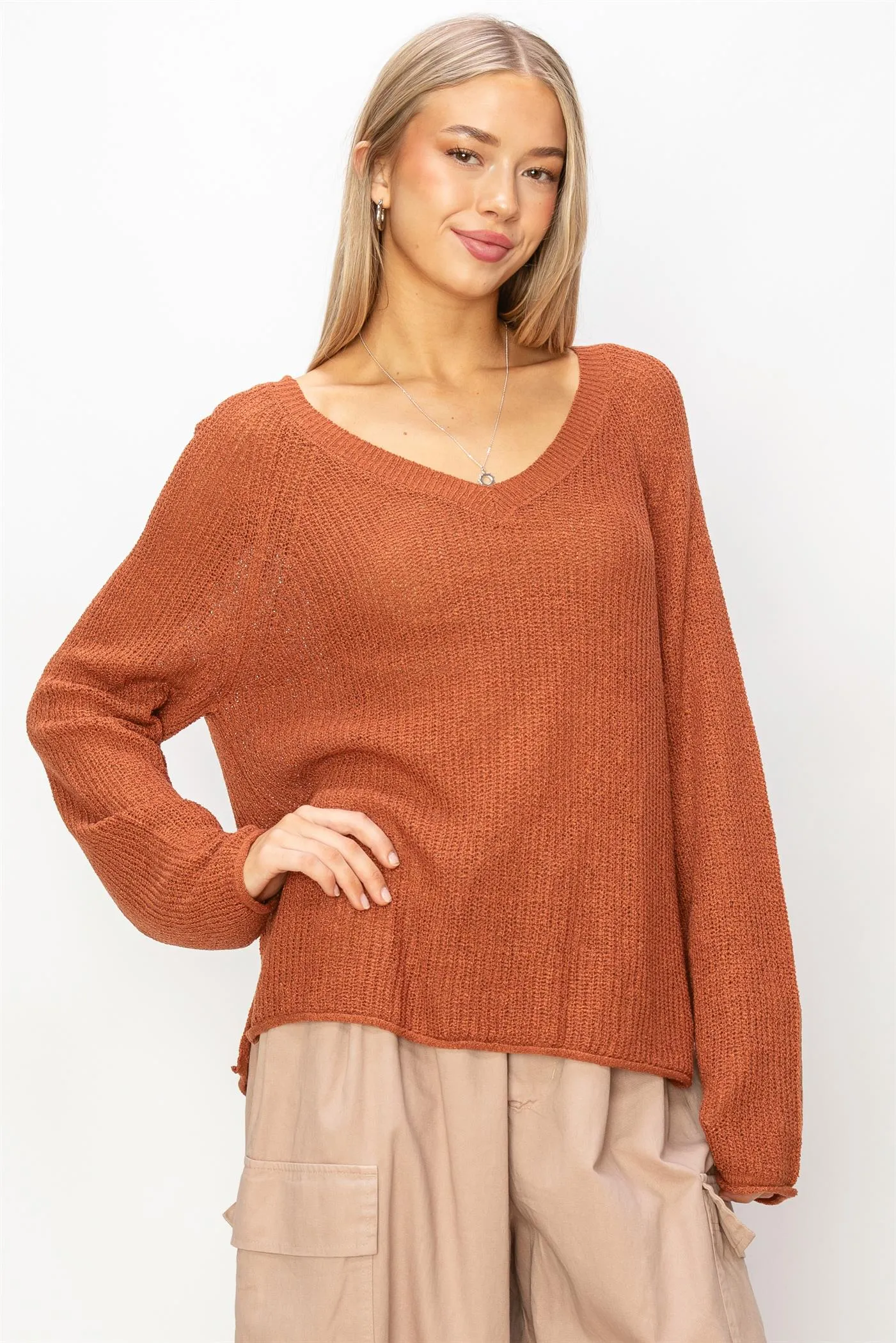 DZ24A852-Long Sleeve Oversized Sweater