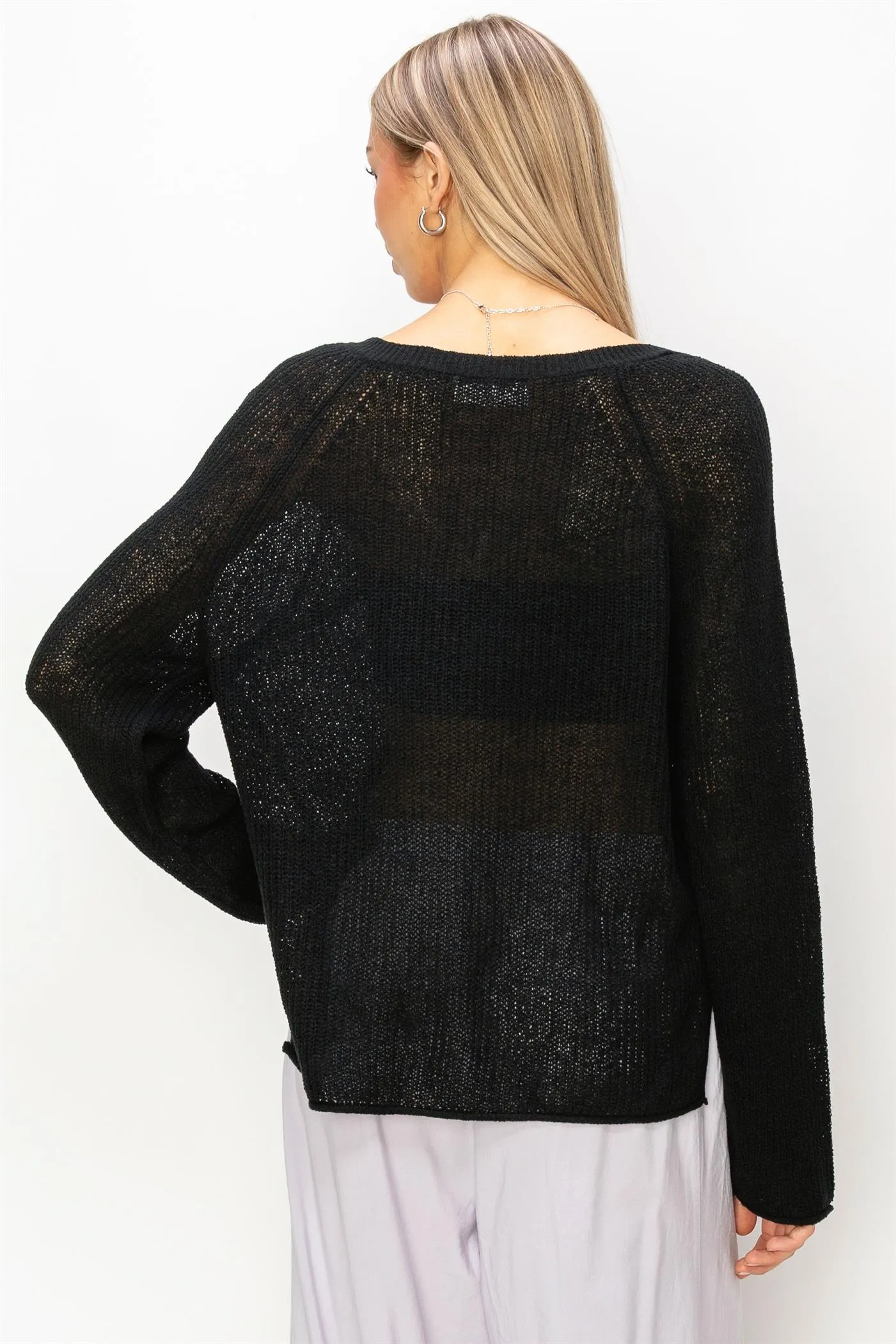 DZ24A852-Long Sleeve Oversized Sweater