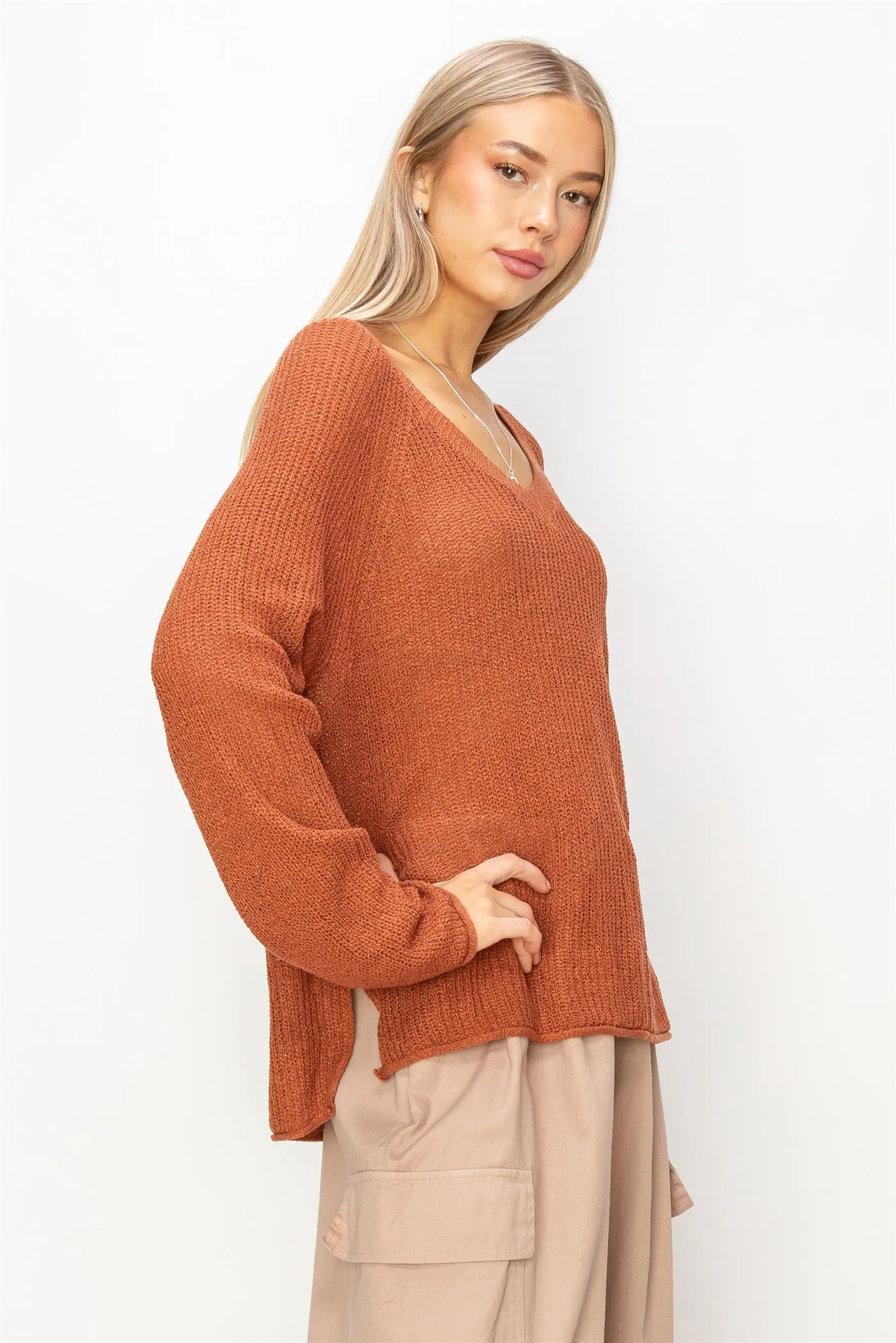 DZ24A852-Long Sleeve Oversized Sweater