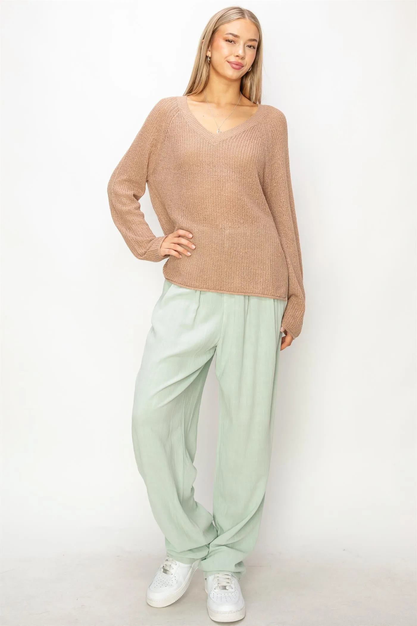 DZ24A852-Long Sleeve Oversized Sweater