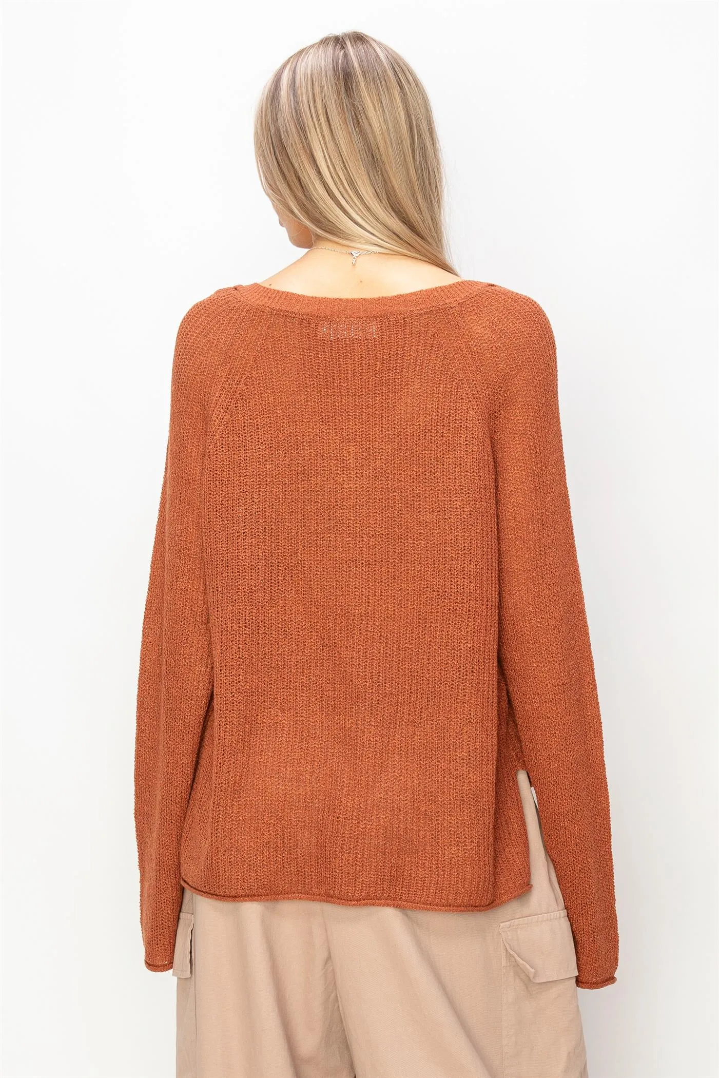 DZ24A852-Long Sleeve Oversized Sweater