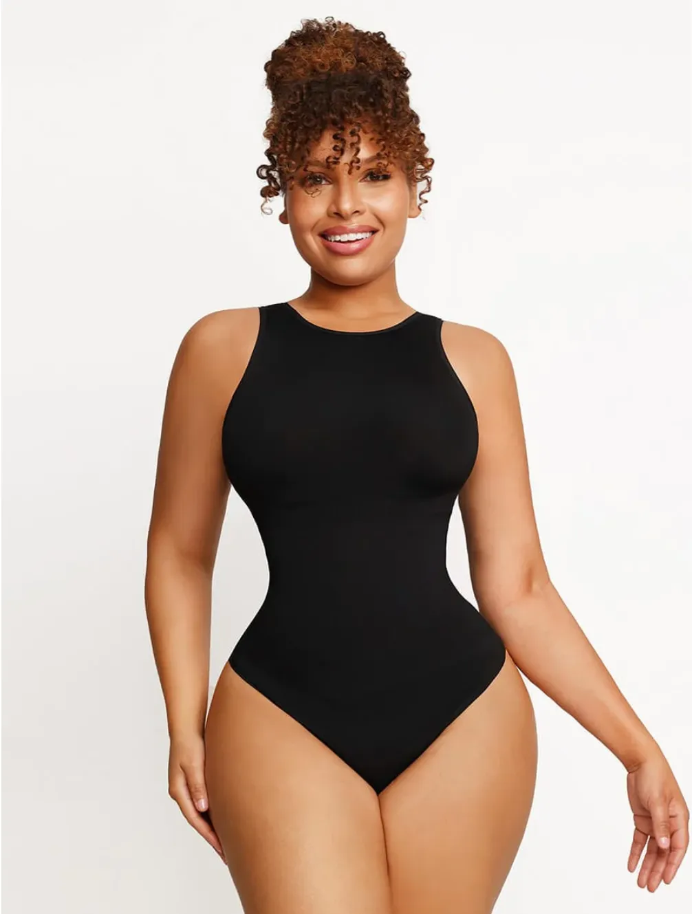 Eco-friendly Seamless Crew Thong Bodysuit