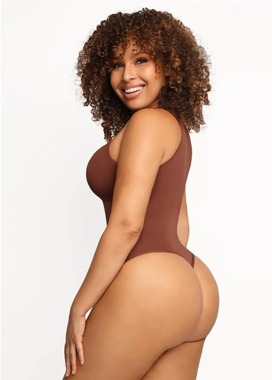 Eco-friendly Seamless Crew Thong Bodysuit