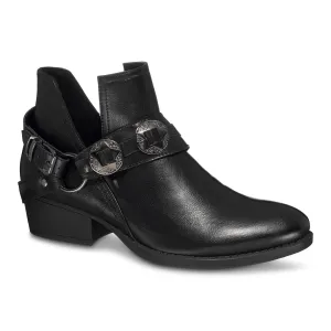 Elisa Black Ankle Booties