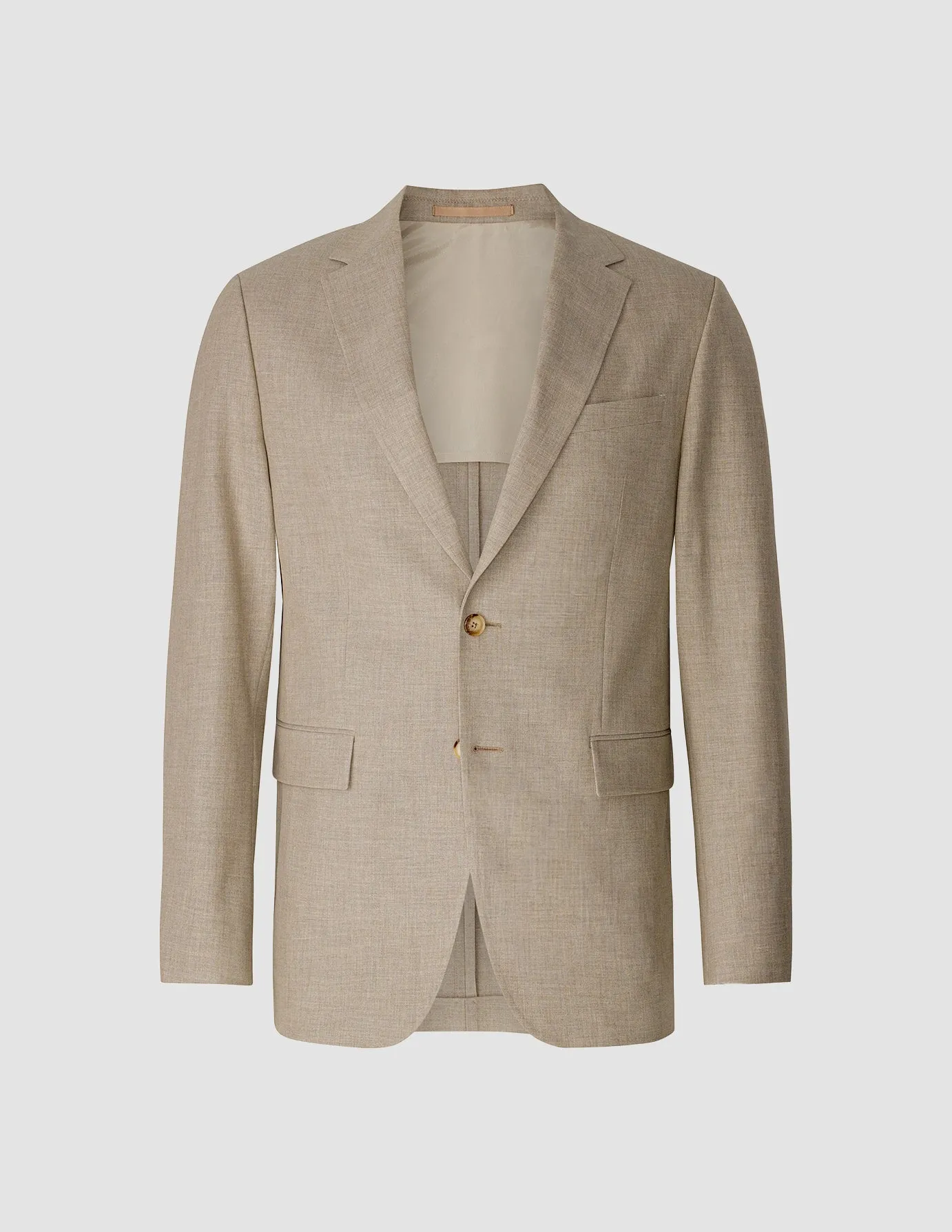 Essential Blazer Beige Melange Regular