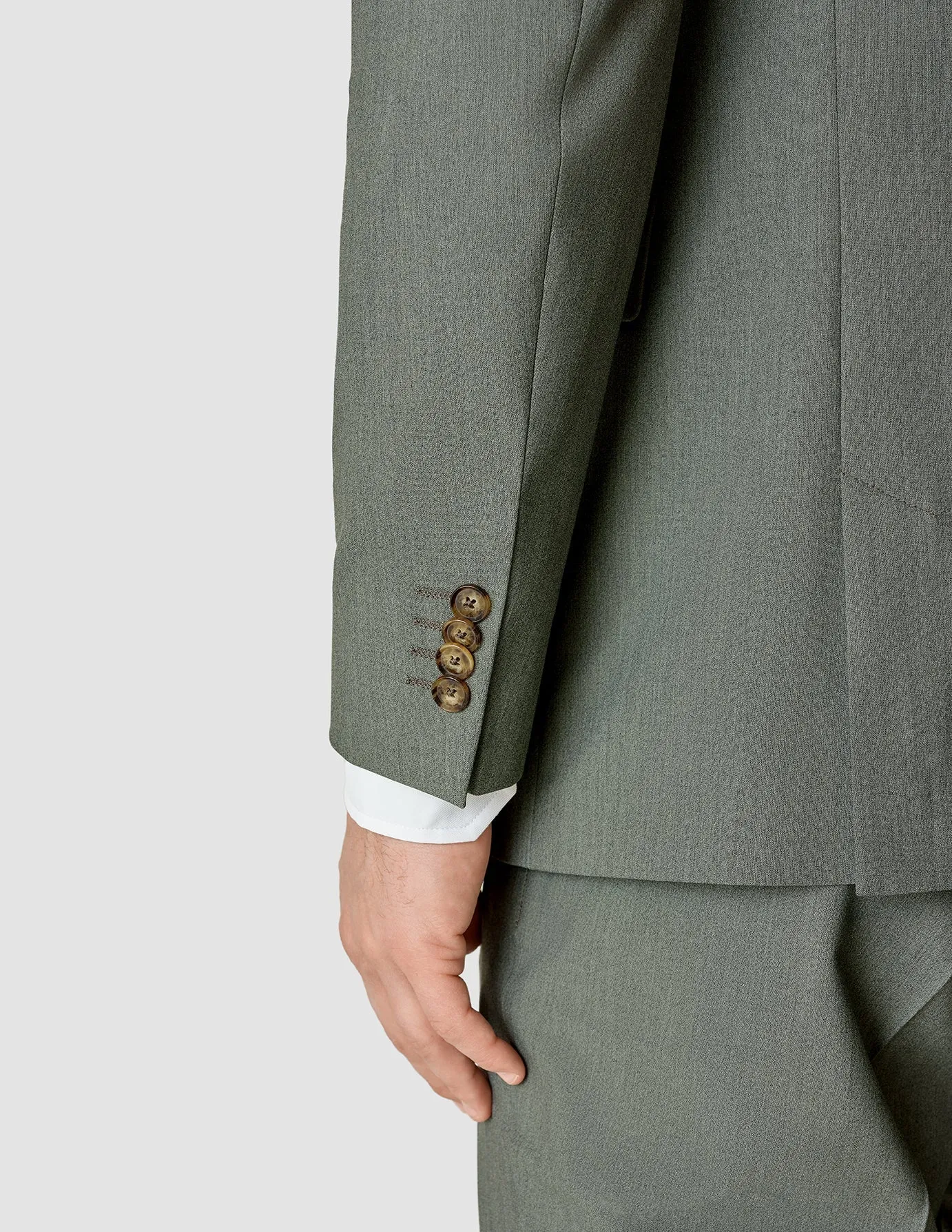 Essential Blazer Regular Green Melange