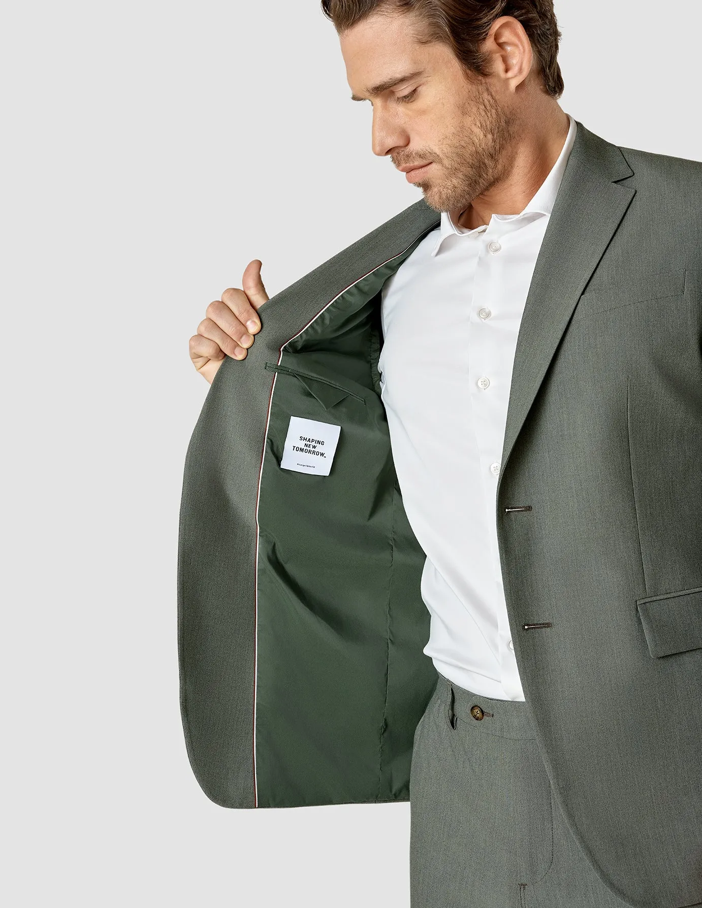 Essential Blazer Regular Green Melange