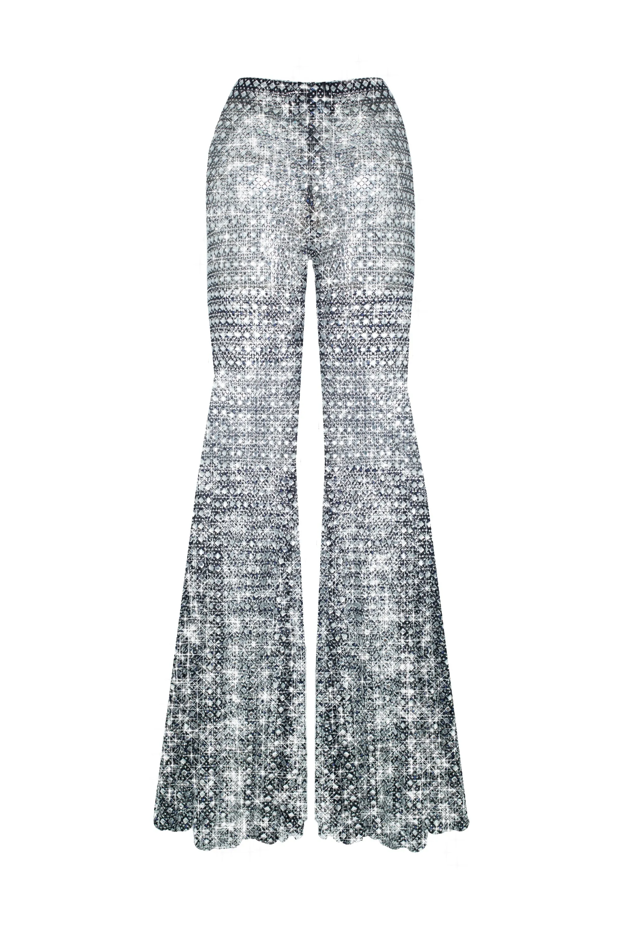 FLARED SPARKLING PANTS