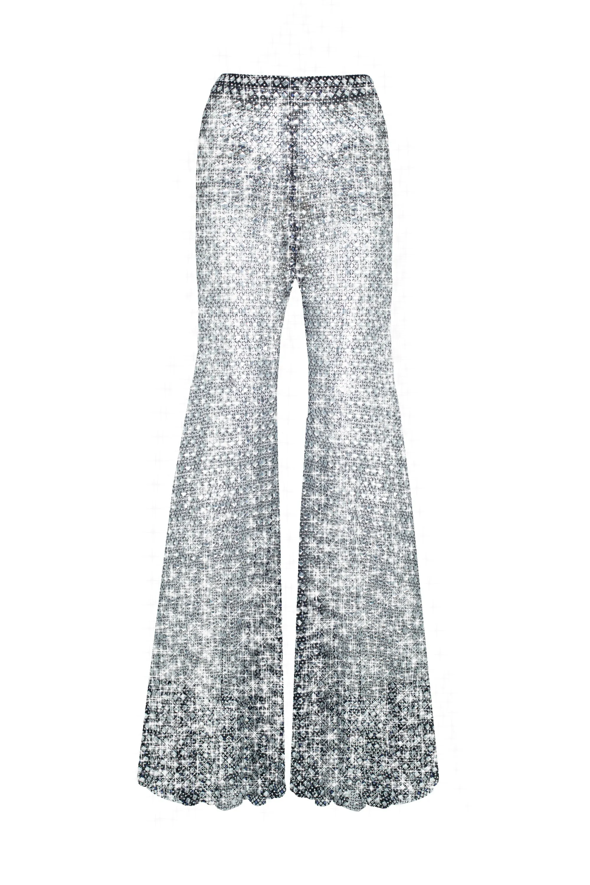 FLARED SPARKLING PANTS