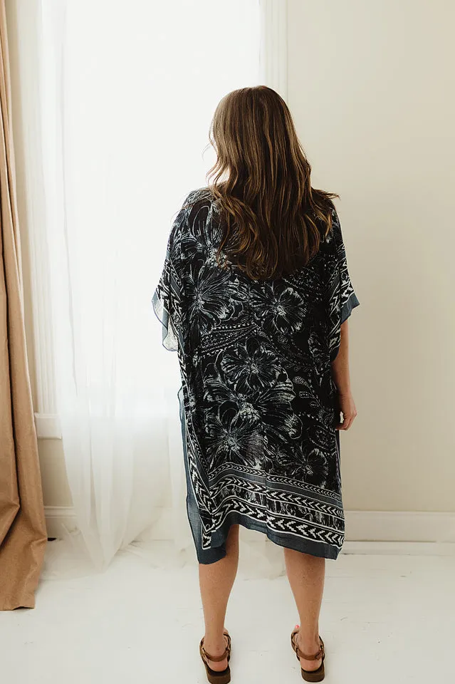 Floral and Paisley Printed Kimono