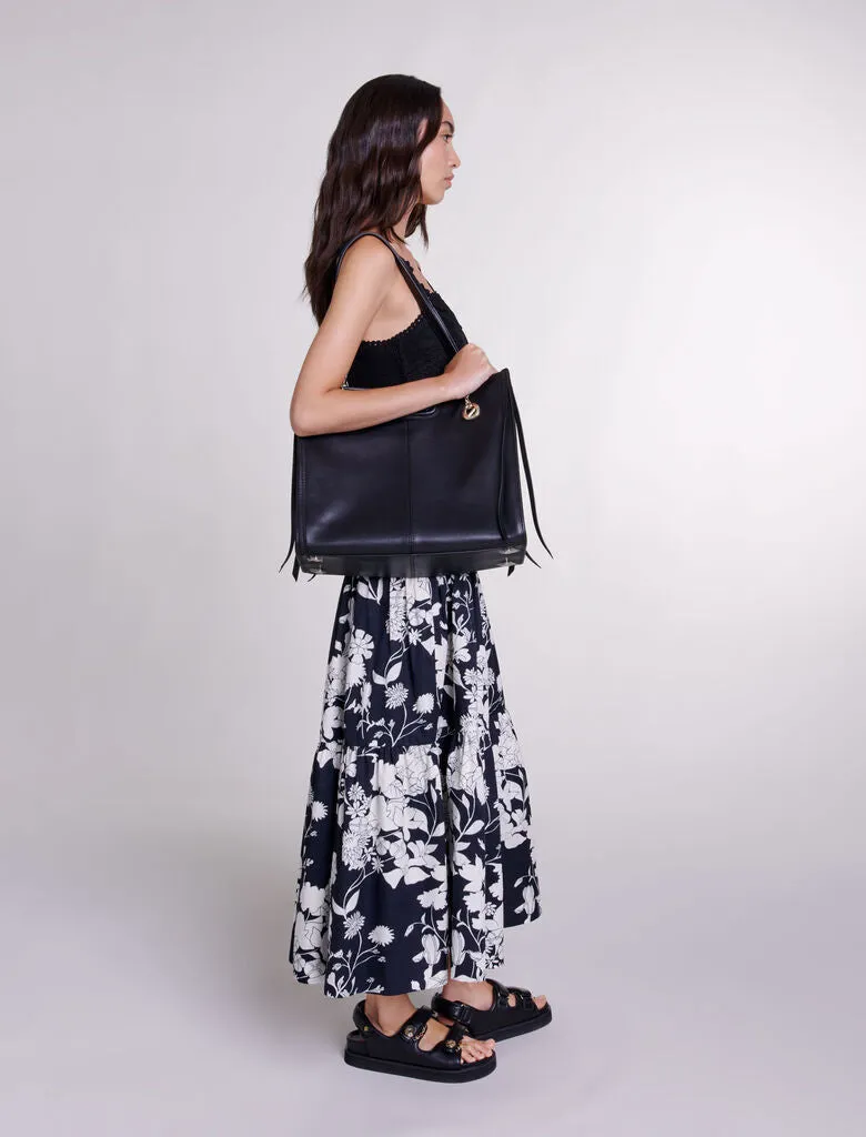 Floral print maxi skirt