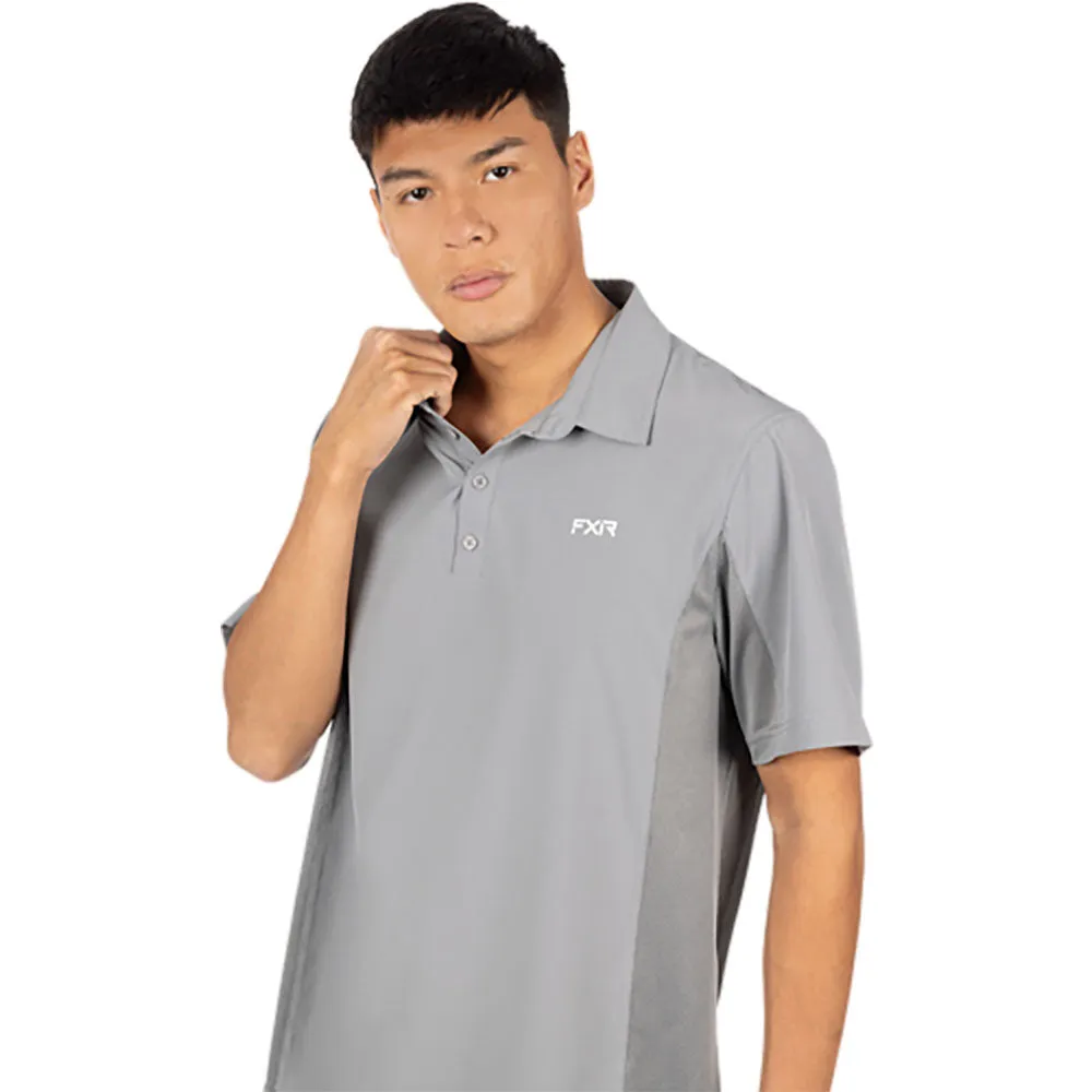 FXR Breeze Performance UPF Polo Shirt Grey