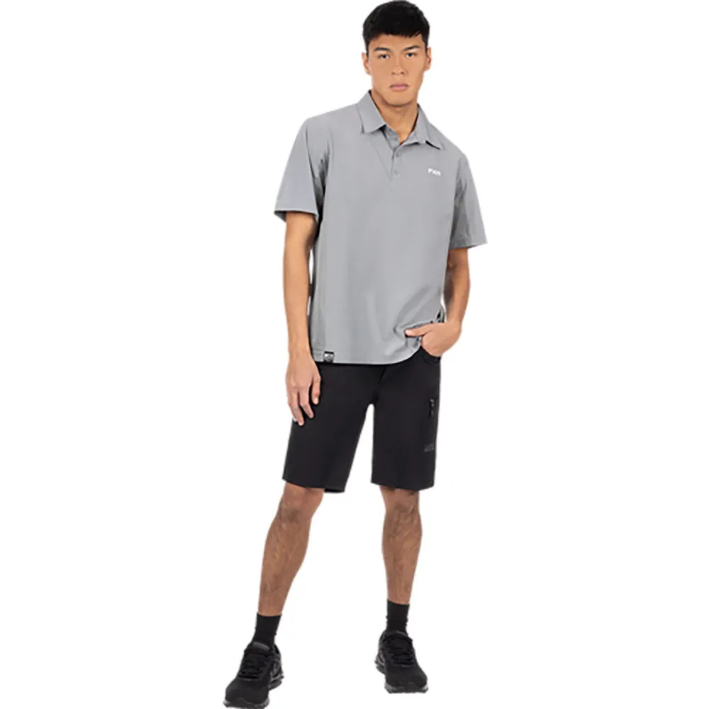 FXR Breeze Performance UPF Polo Shirt Grey