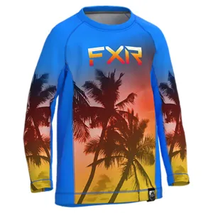 FXR Toddler Attack UPF Longsleeve T-Shirt Tropical Sunset Blue