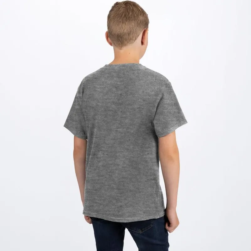 FXR Youth Pilot Tee Grey Heather/Orange