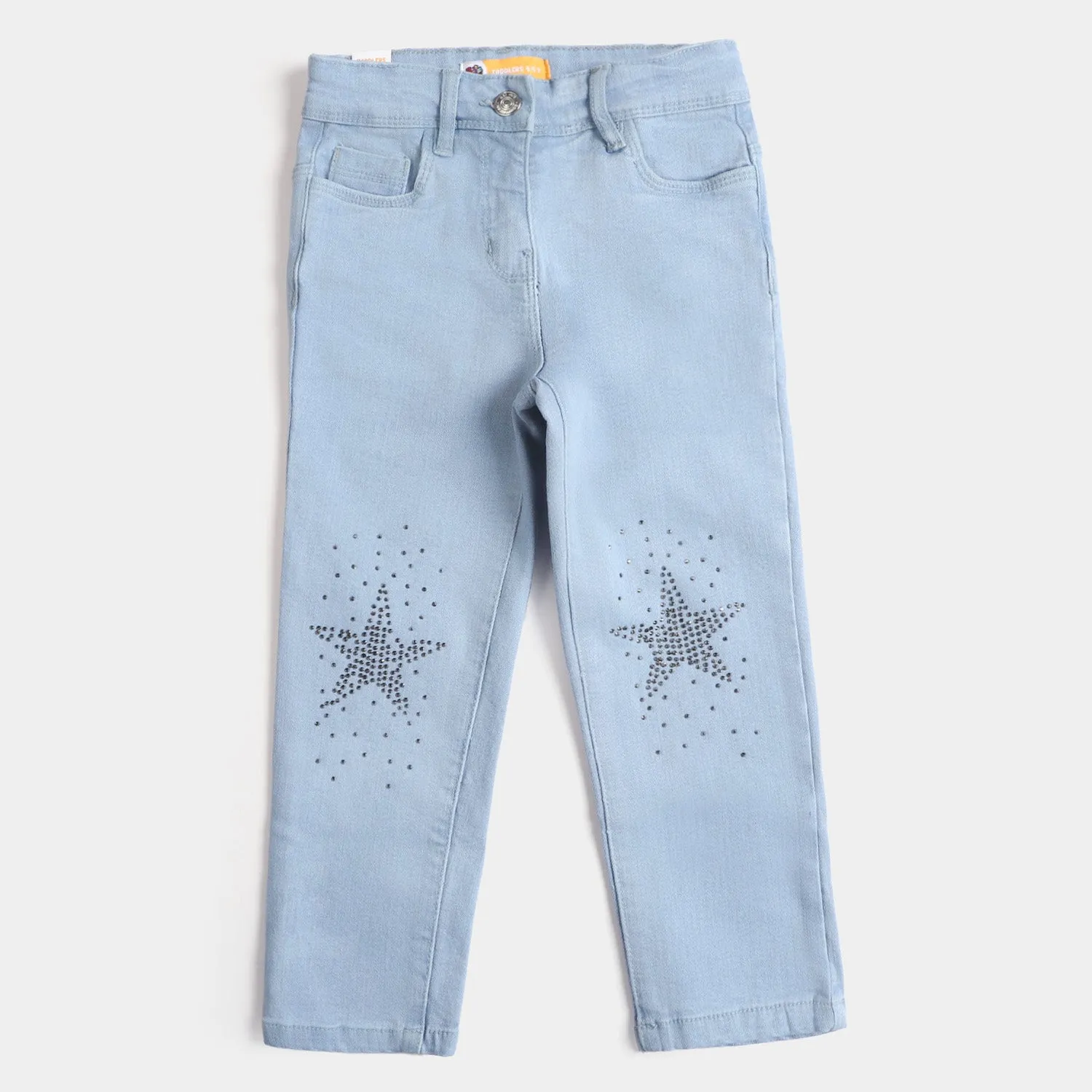 Girls Pant Denim Star-LIGHT BLUE