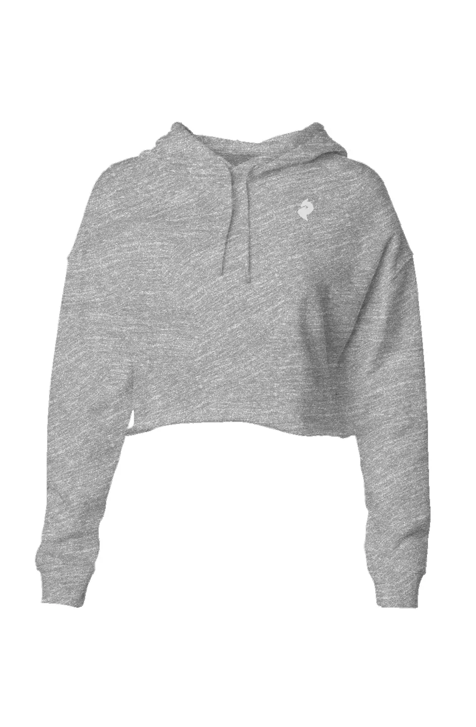 Grey Heather Lightweight Crop Hoodie