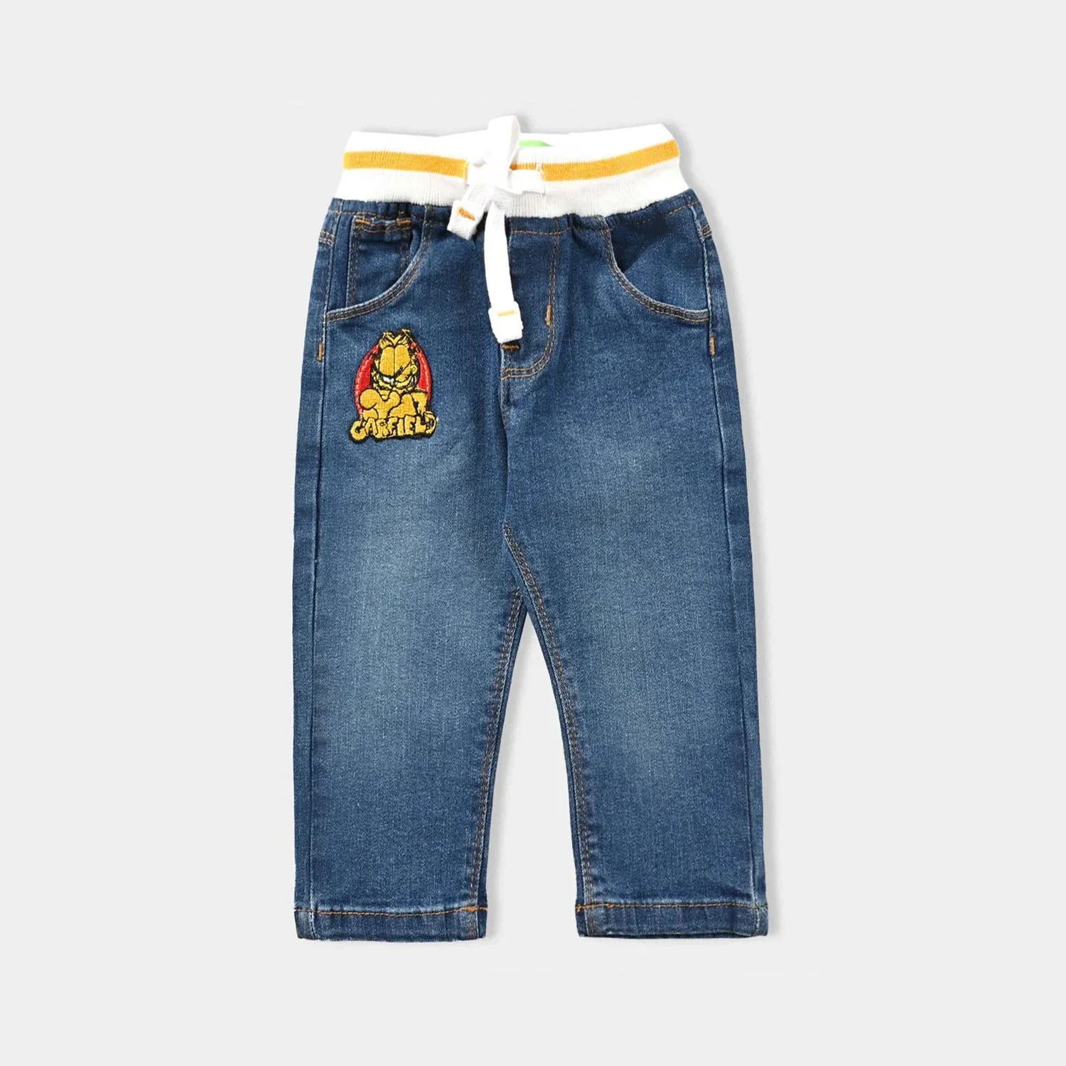 Infant Boys Denim Stretch Denim Pant-Mid Blue