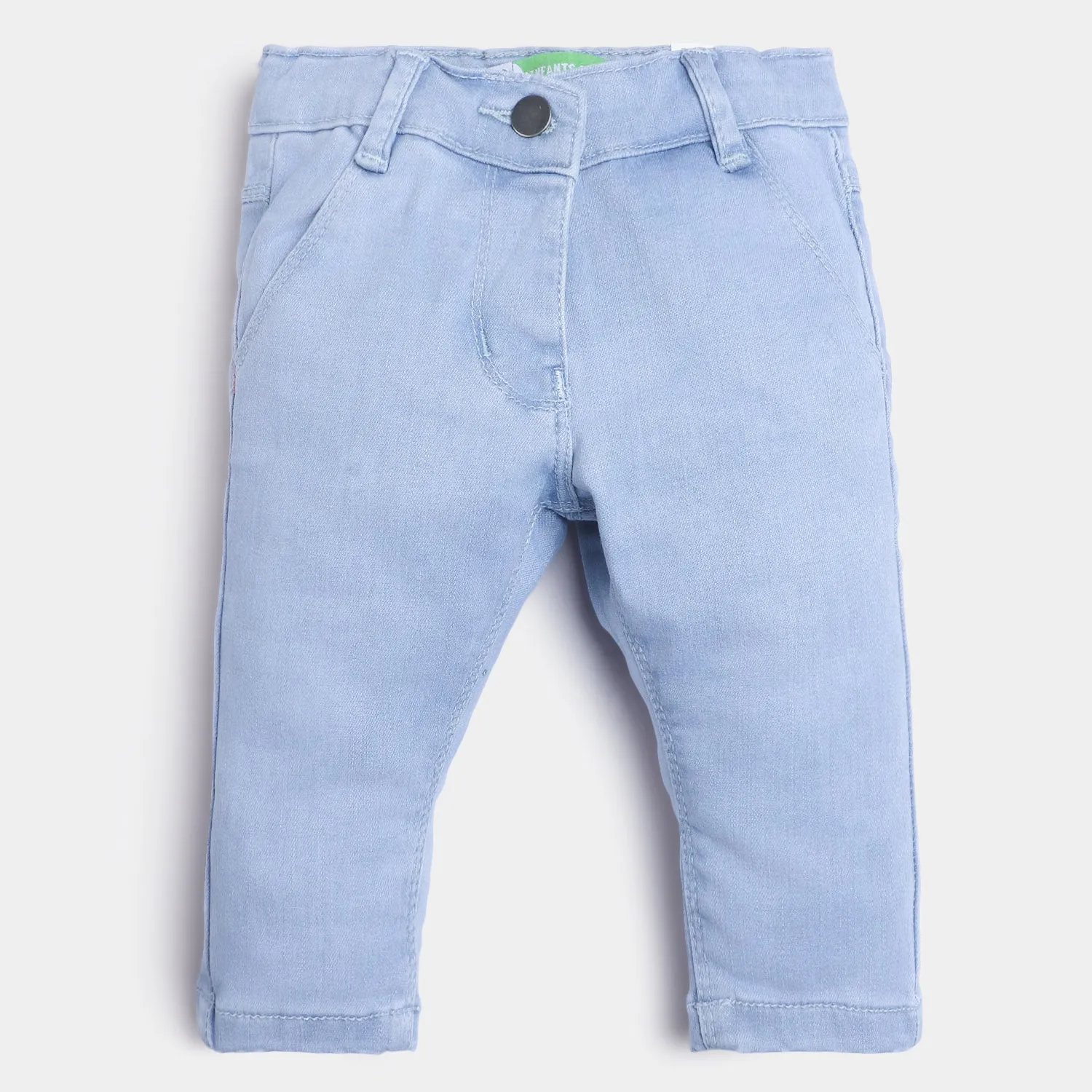 Infant Girls Denim Pant Floral DC-LIGHT BLUE