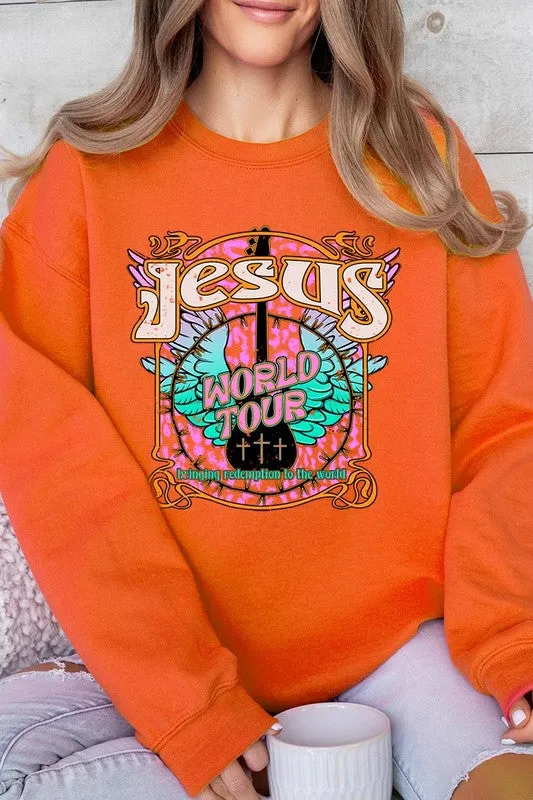 Jesus World Tour Graphic Fleece Sweatshirts