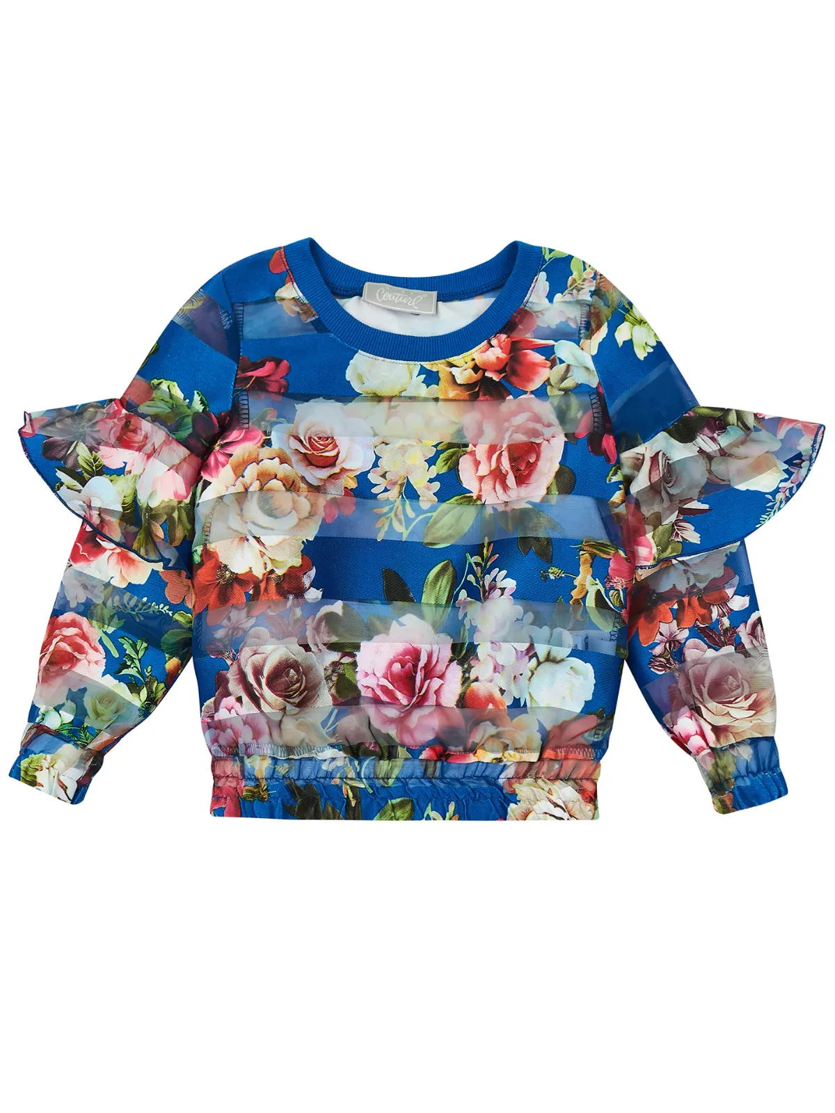 Kids Couture x Mia Belle Fab Airy Floral Ruffled Top by Kids Couture