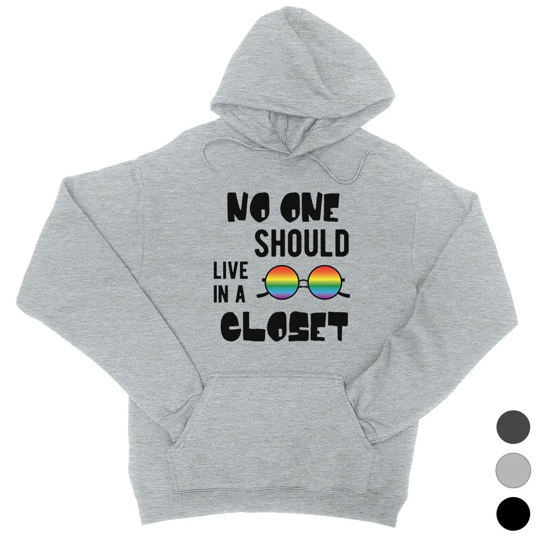 LGBT No Live Closet Rainbow Unisex Hoodie