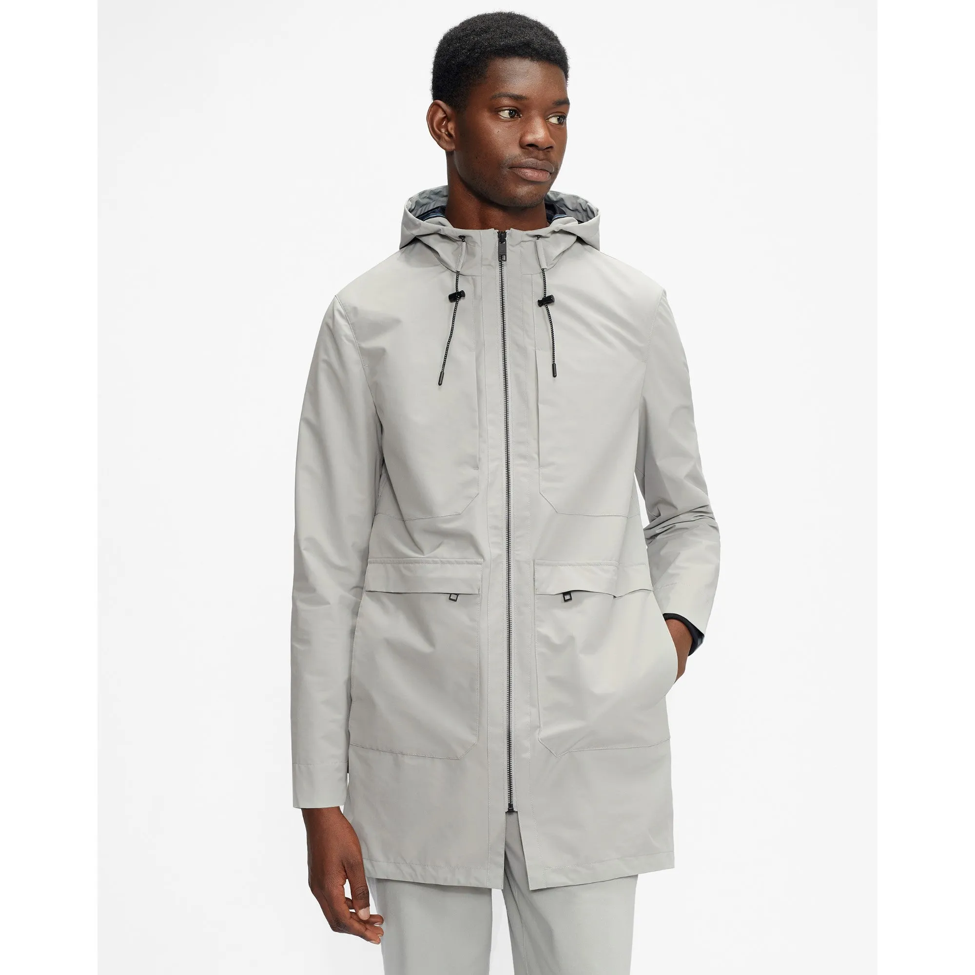 Men Mmo-Coffy-Lightweight Fishtail Parka - Grey