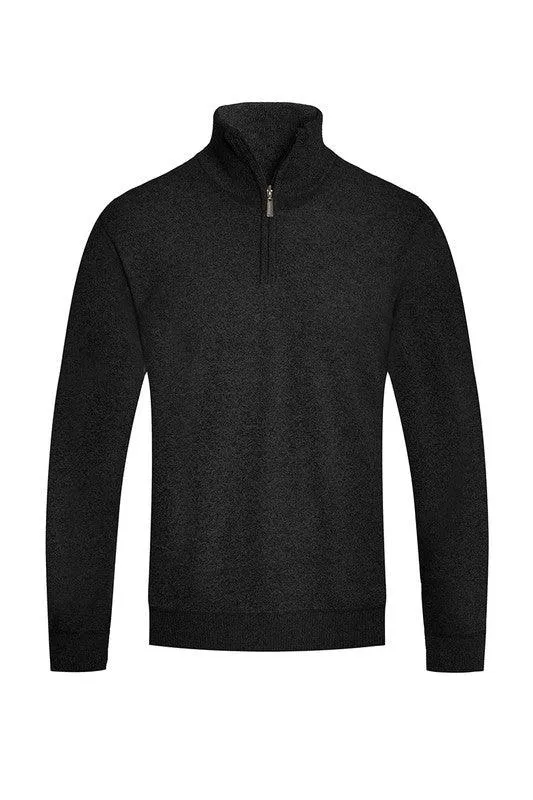 Mens Knit Quarter Zip Sweaters