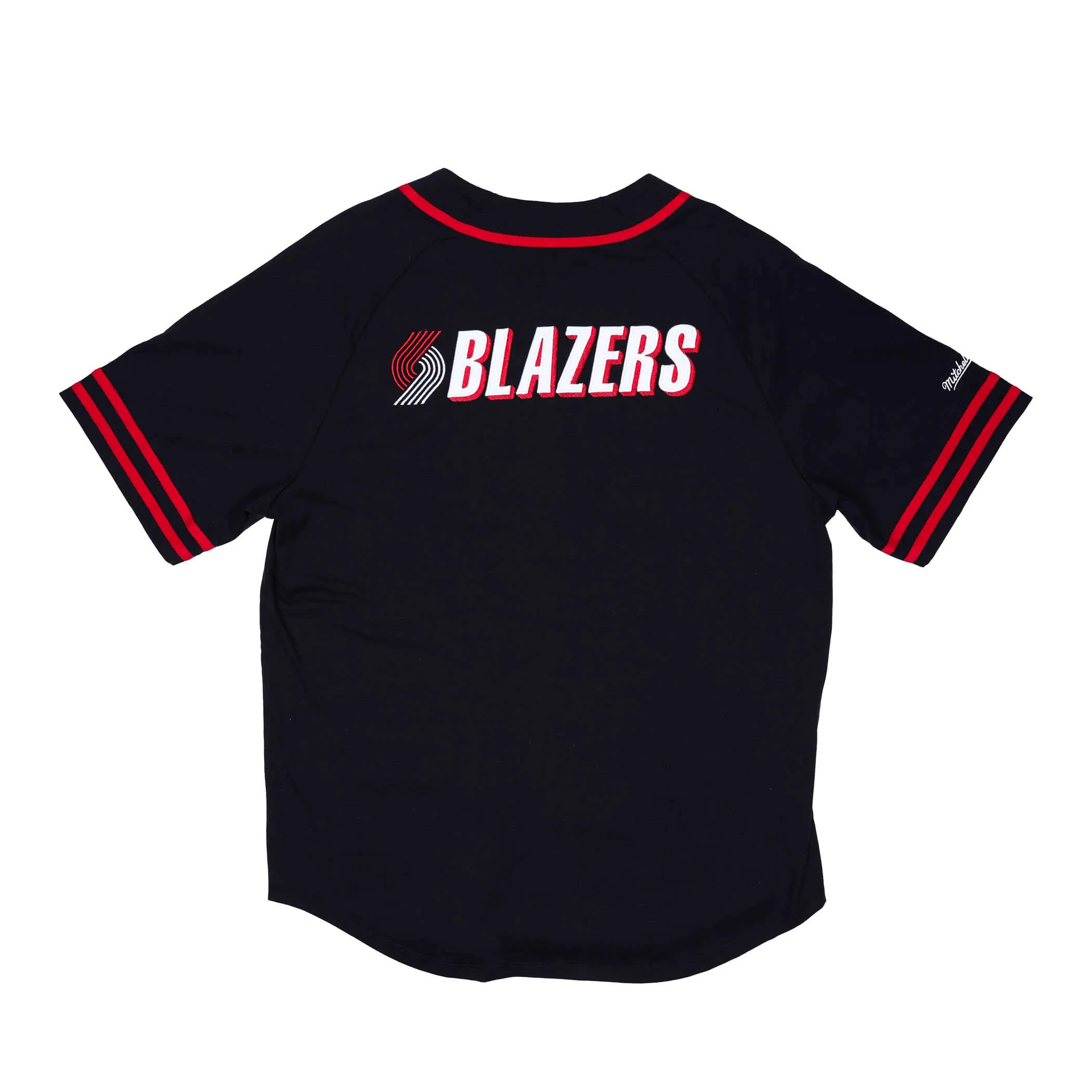 Mitchell & Ness Portland Trail Blazers Button Up Baseball Shirt