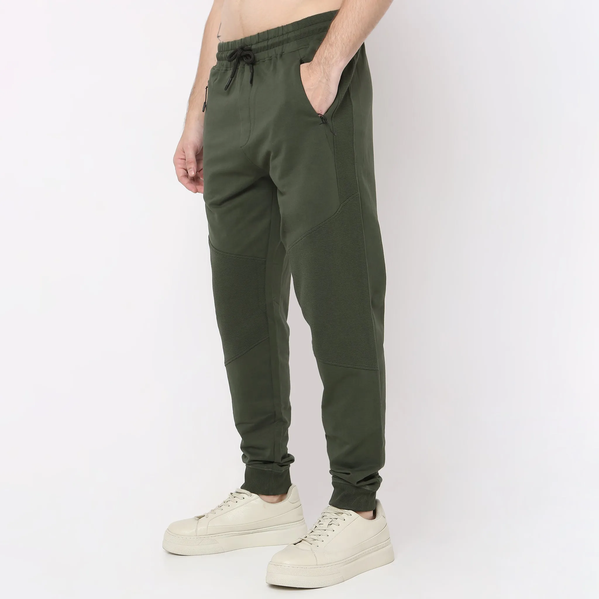 Modern Explorerᵉˣ Stretchable with Ribbed Panel Moto Joggers