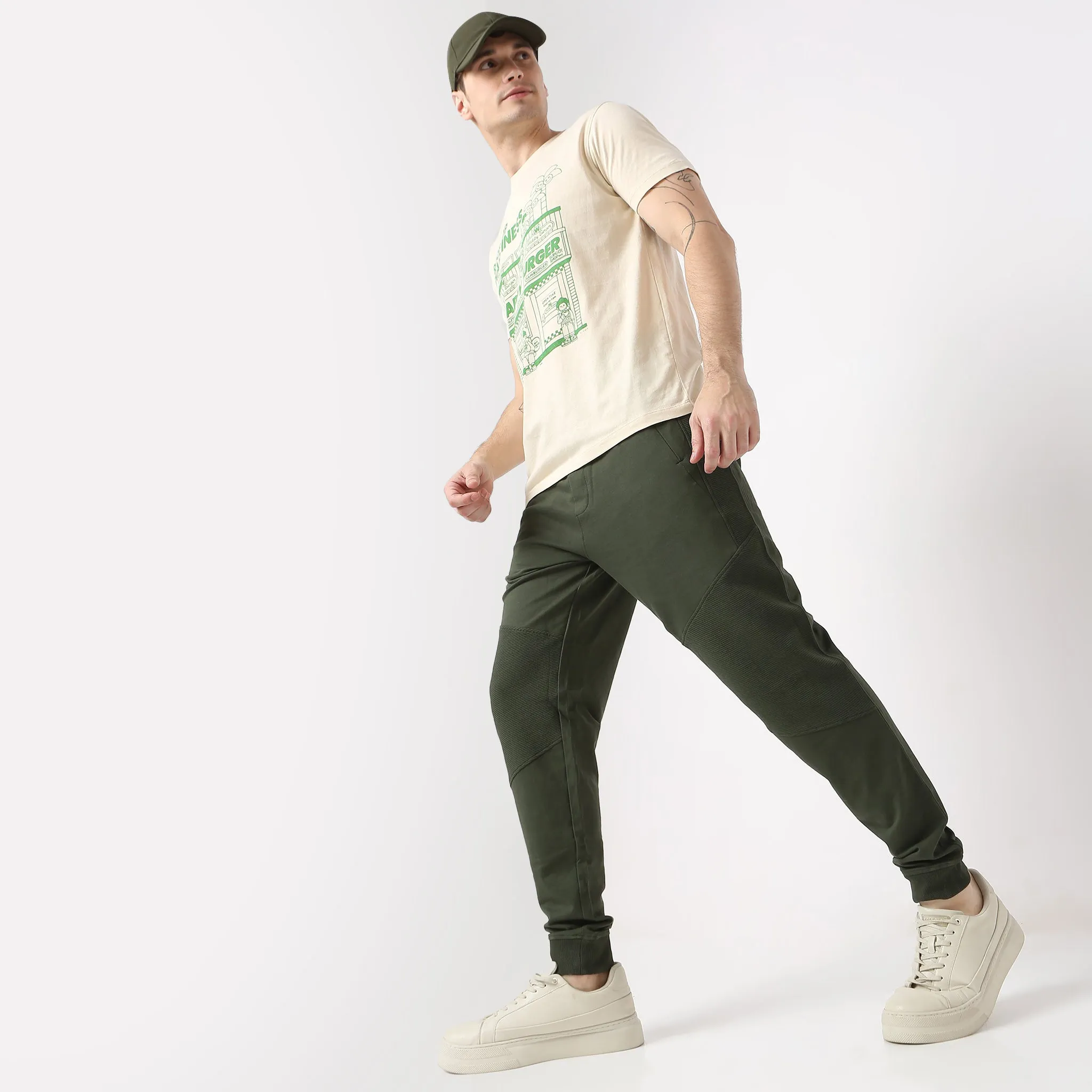 Modern Explorerᵉˣ Stretchable with Ribbed Panel Moto Joggers