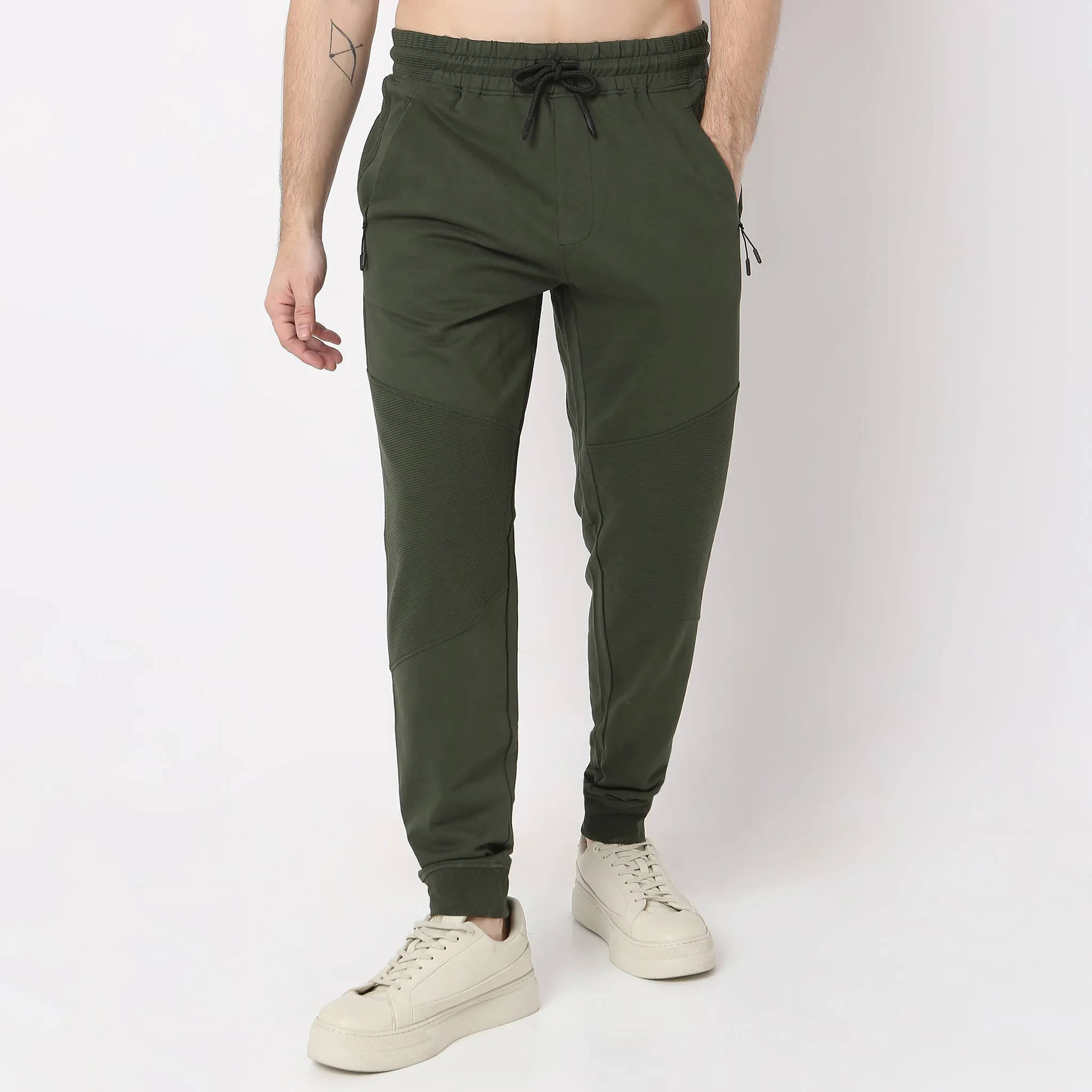 Modern Explorerᵉˣ Stretchable with Ribbed Panel Moto Joggers