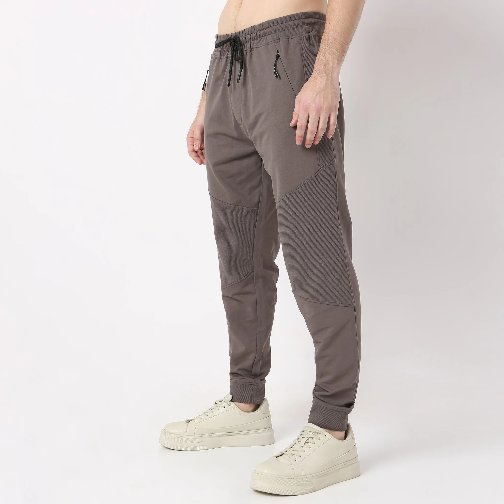 Modern Explorerᵉˣ Stretchable with Ribbed Panel Moto Joggers