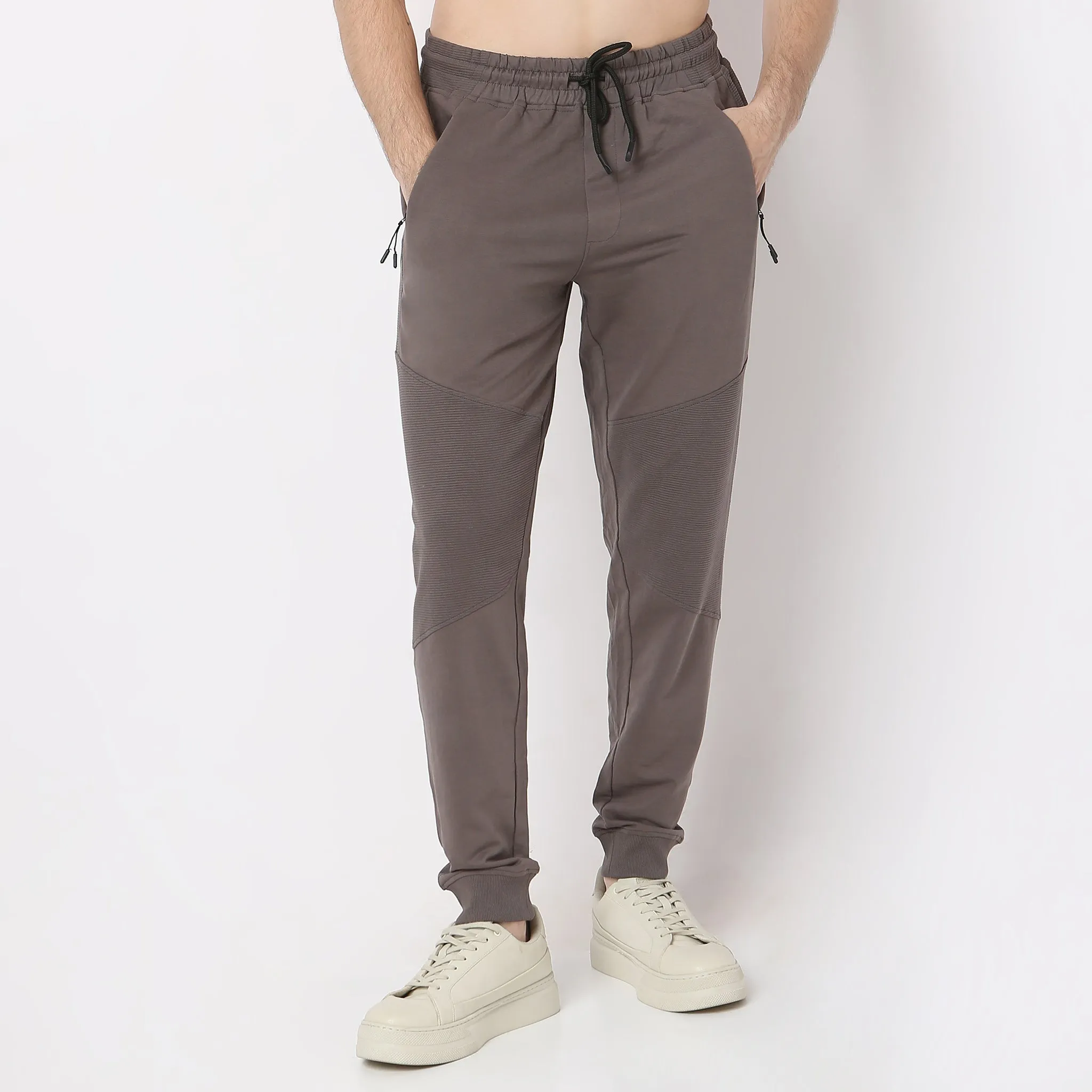 Modern Explorerᵉˣ Stretchable with Ribbed Panel Moto Joggers