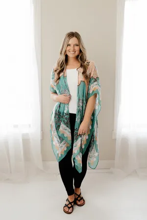 Multicolor Floral Prints Kimono